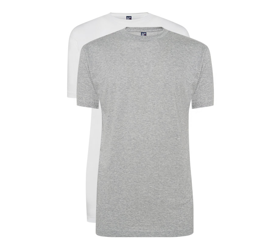 T-shirts Virginia 2-pack Grey/White (3129 - 68)