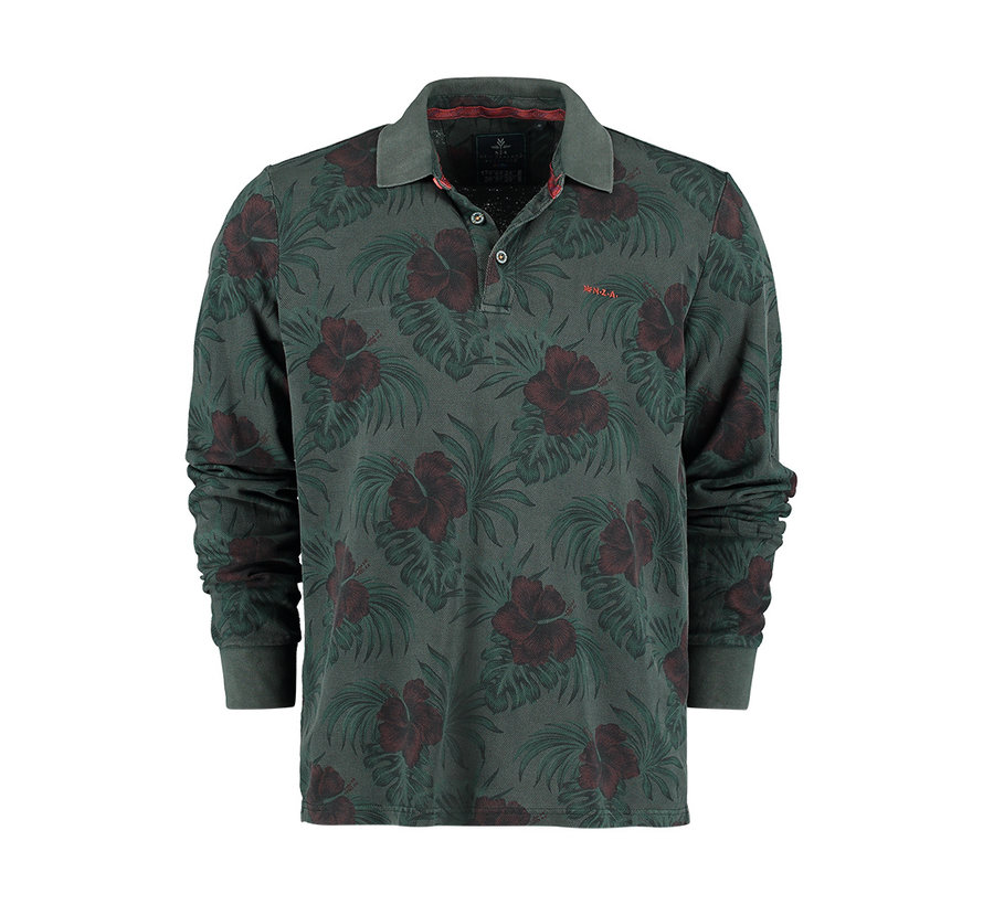 Longsleeve Polo Hikurua Bayleaf Green (21HN213 - 1701)