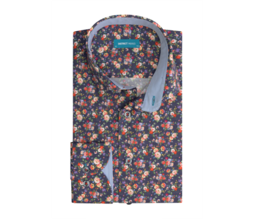 District Indigo Overhemd Print Navy (7.12.026.798 - 310)