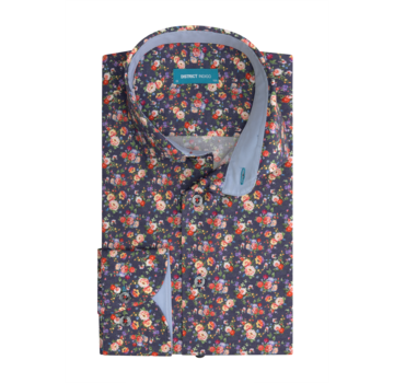 District Indigo Overhemd Print Navy (7.12.026.798 - 310)