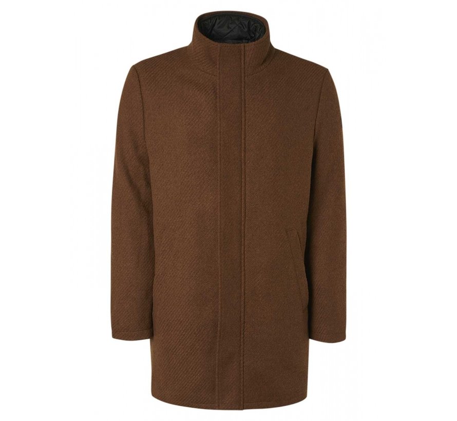 Winterjas Long Fit Double Front Closure Twill With Wool Camel (12630926 - 140)