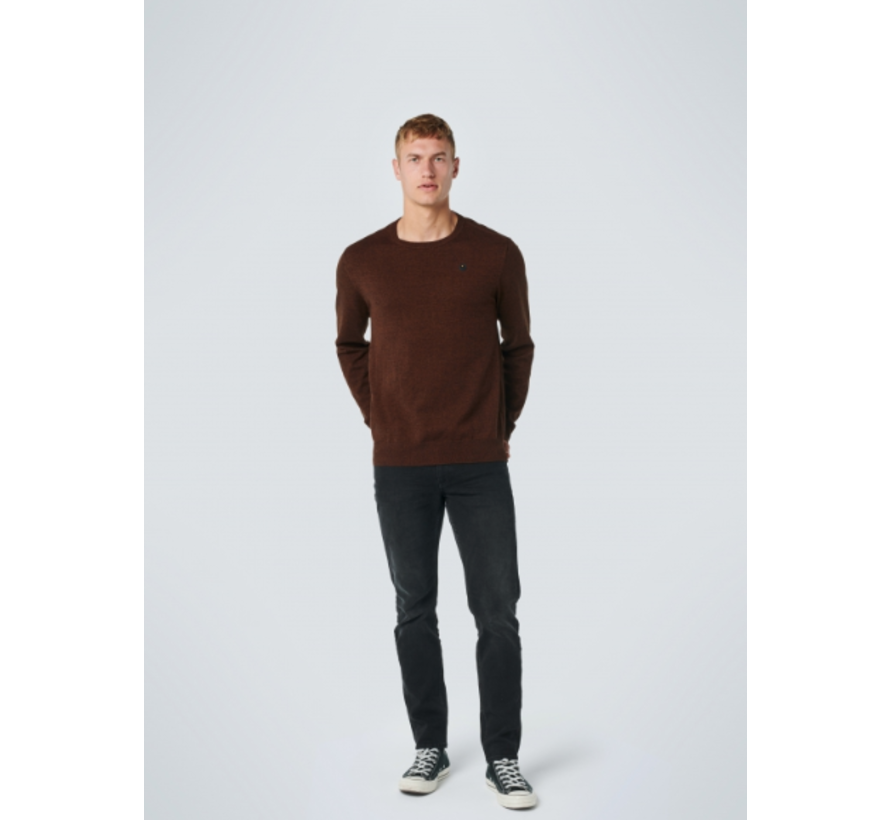 Pullover Crewneck 2 Coloured Melange Camel (12210880SN - 140)