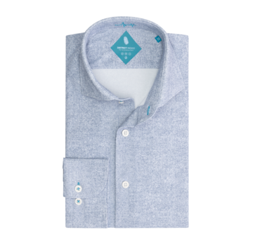 District Indigo Performance Overhemd Herringbone Light Blue (7.12.025.702 - 318)