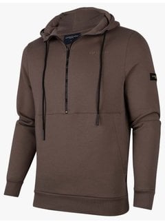Cavallaro Napoli Half-Zip Hooded Sweater Compho Taupe (120216004 - 840000)