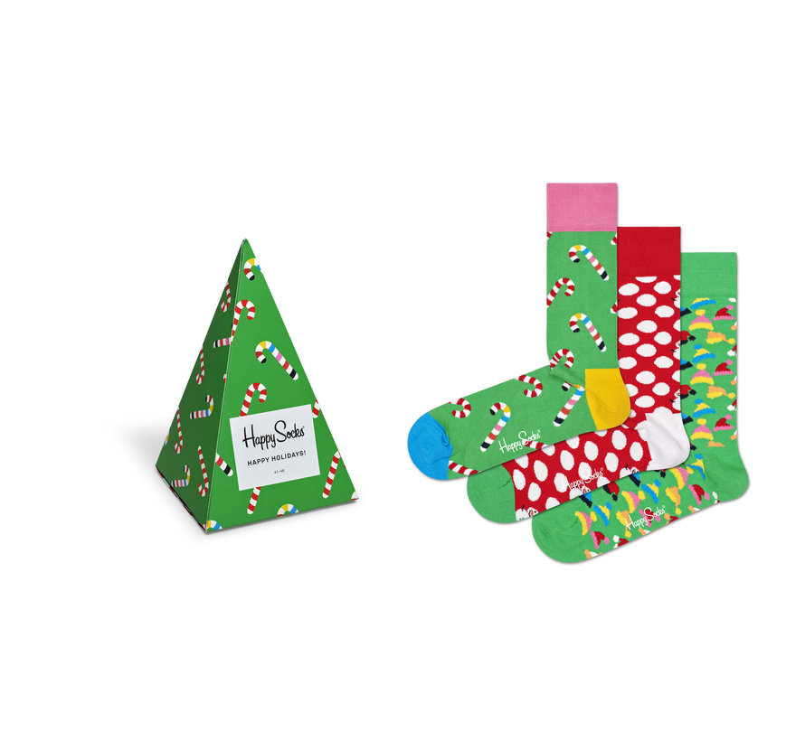 Happy Socks Holiday Tree Gift Box 3Pack (XMAS08-7004)