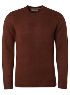 No Excess Pullover Crewneck 2 Coloured Relief Knit Stone Red (12210918 - 193)