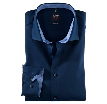 Olymp Overhemd Level 5 Body Fit Navy (0531 64 14)N