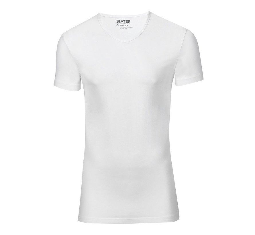 T-shirts 2Pack Extra Long Fit V-Hals Wit (6900 - Wit)