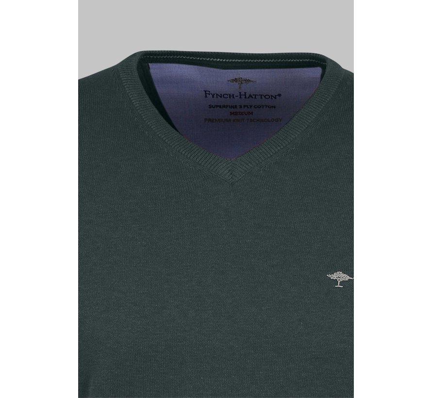 Trui V-Neck Emerald (9221  211  - 768)