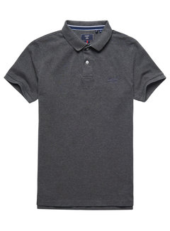 Superdry CLASSIC PIQUE POLO Rich Charcoal Marl (M1110247A - 5XZ)