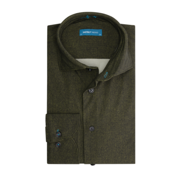 District Indigo Performance Overhemd Herringbone Groen (7.12.025.702 - 374)