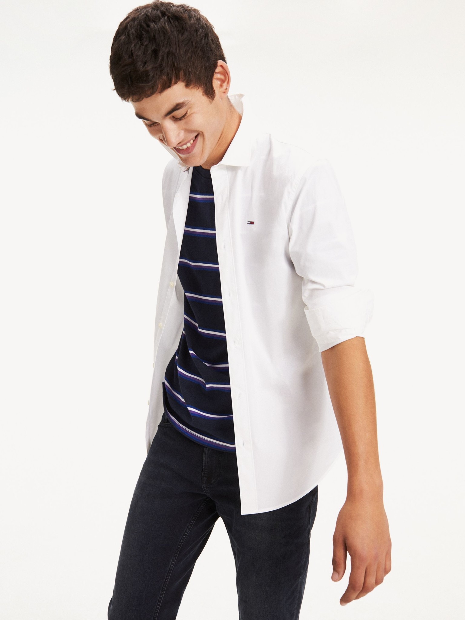 Tommy Hilfiger Overhemd Original Stretch Wit   XL Tommy Hilfiger