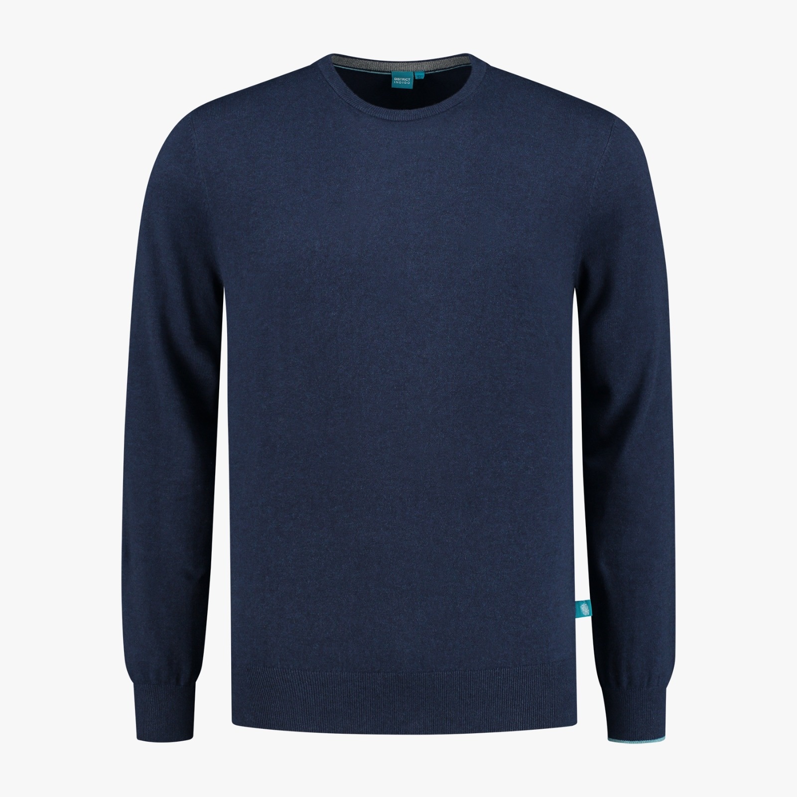 District Indigo Pullover Crewneck Navy Melange S District Indigo
