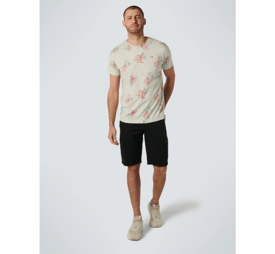 Short Cargo Garment Dyed + Stone Washed Stretch Black (158190308SN - 020)N