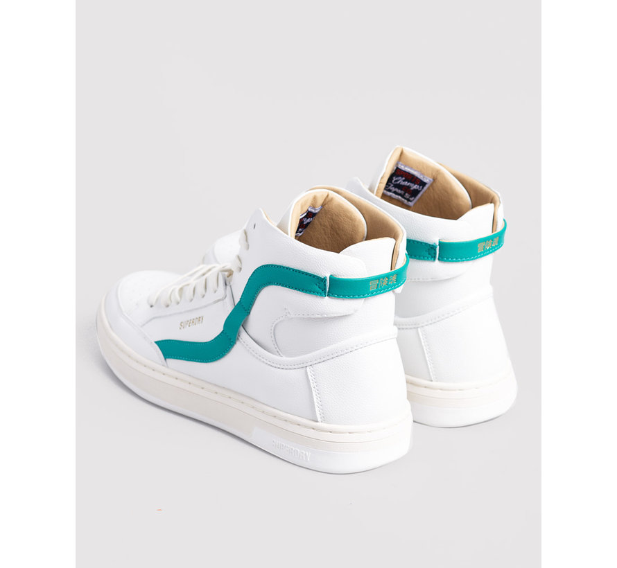 VEGAN BASKET OV HIGH TRAINER White/Aqua (MF110078A - RZR)