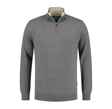 District Indigo Half-Zip Trui Grey Melange (7.21.507.550 - 026)