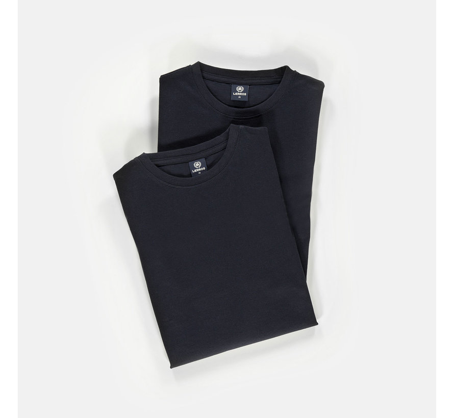 T-shirts Regular Fit Ronde Hals 2Pack Navy (02001014 - 480)