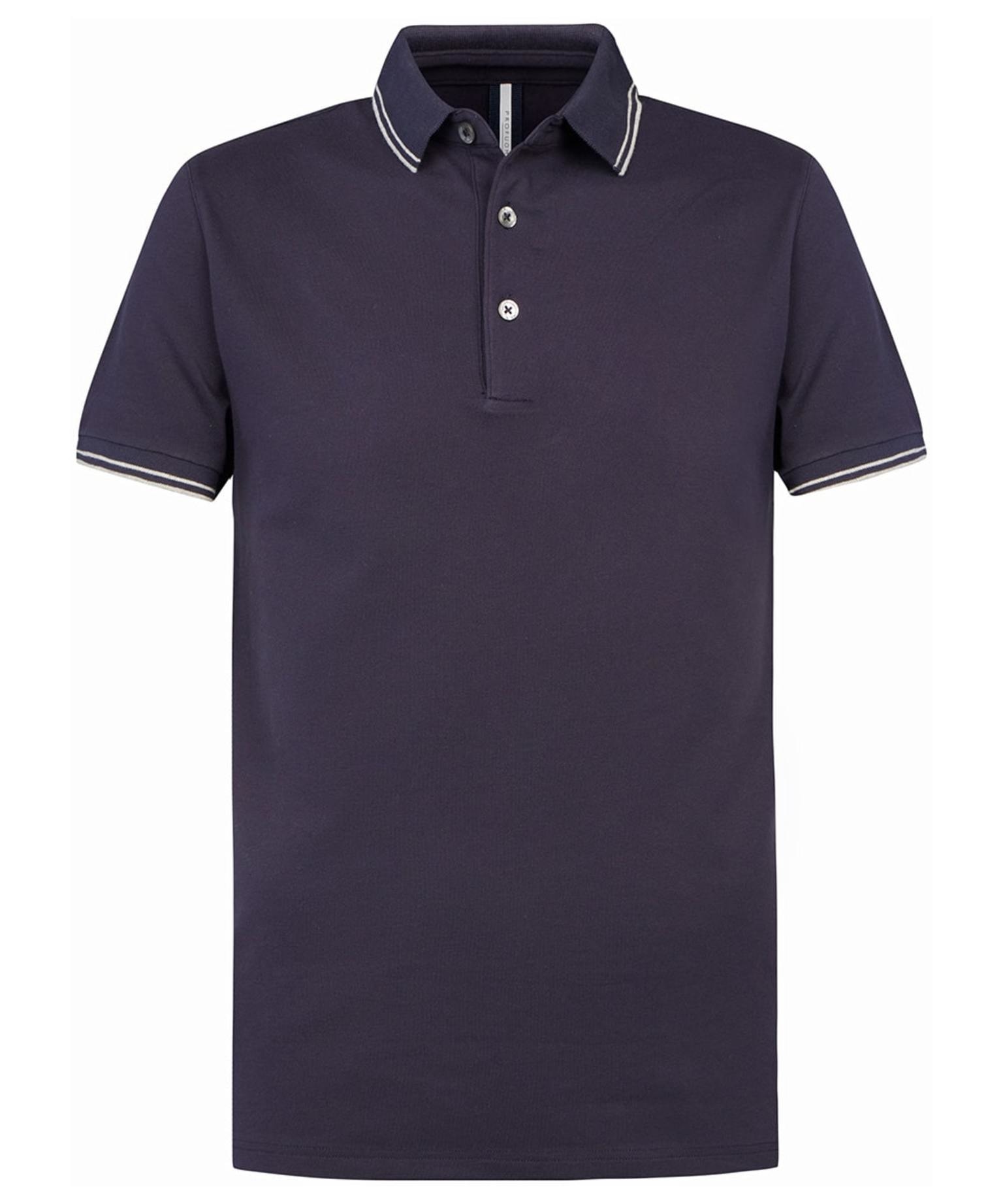 Profuomo Polo Korte Mouw Navy   XL Profuomo