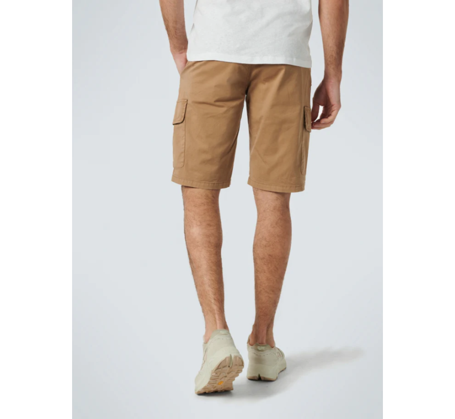 Short Cargo Garment Dyed + Stone Washed Stretch With Belt Sand (158190368 - 015)