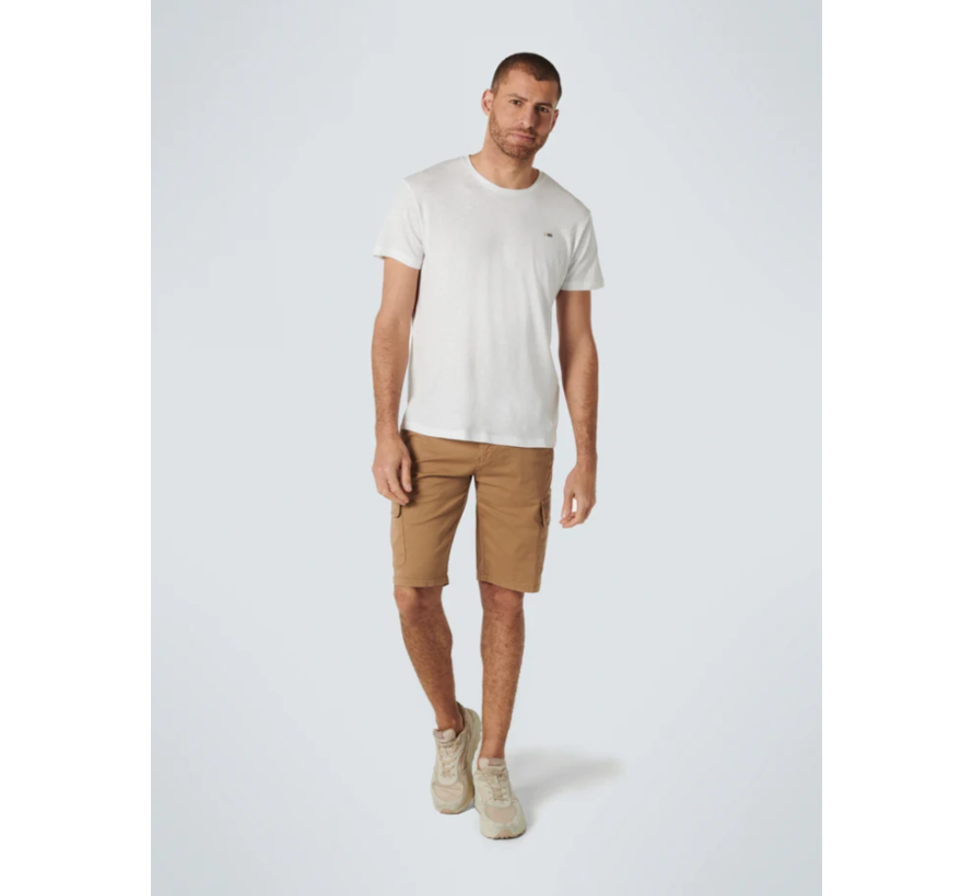 Short Cargo Garment Dyed + Stone Washed Stretch With Belt Sand (158190368 - 015)