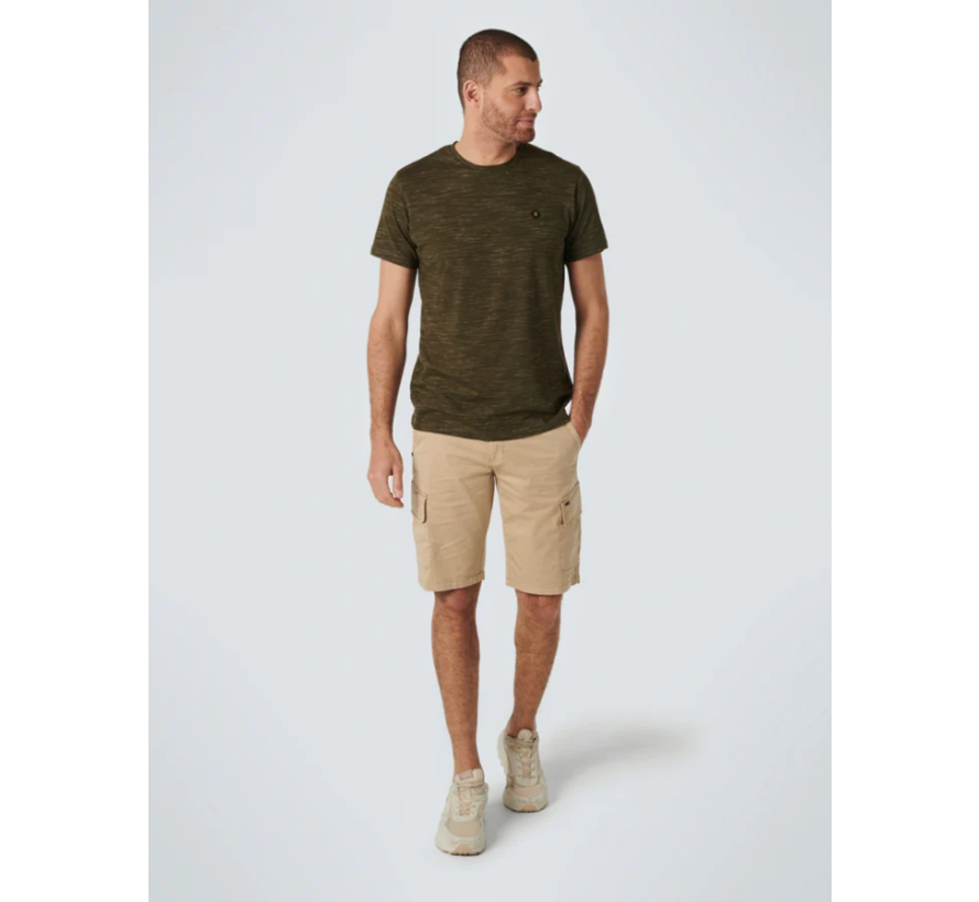 Short Cargo Garment Dyed + Stone Washed Stretch With Belt Stone (158190368 - 014)