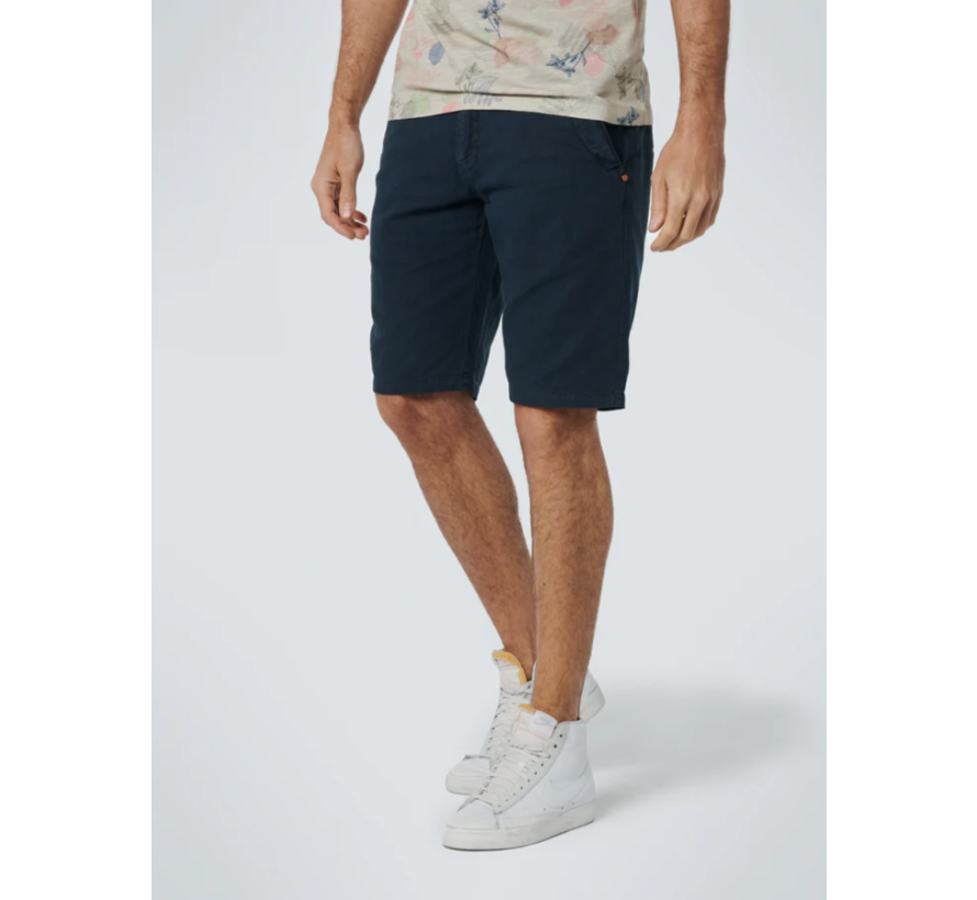 Short With Linen Garment Dyed Airforce (158190307SN - 034)