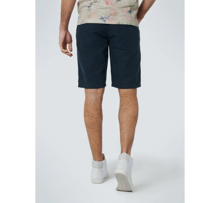 Short With Linen Garment Dyed Airforce (158190307SN - 034)