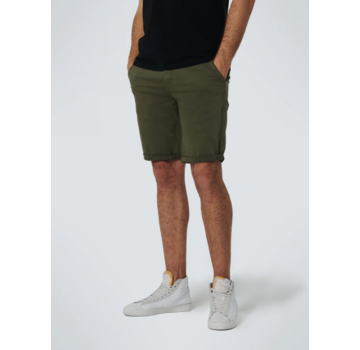 No Excess Short Chino Garment Dyed Twill Stretch With Belt Basil (158190306 - 195)