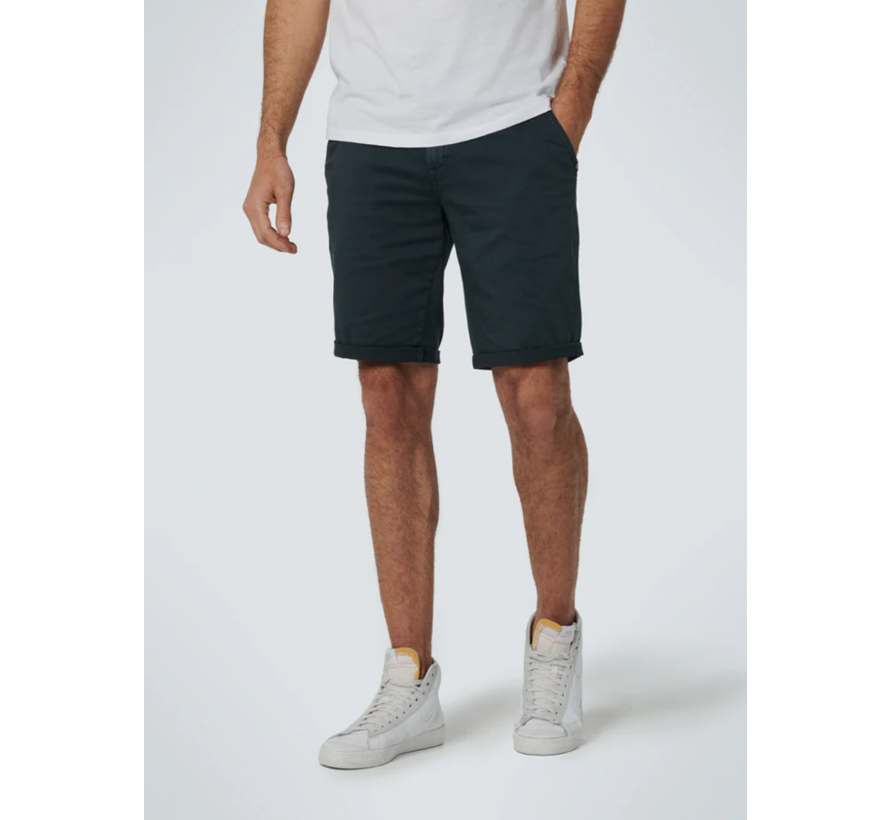 Short Chino Garment Dyed Twill Stretch With Belt Airforce (158190306 - 034)