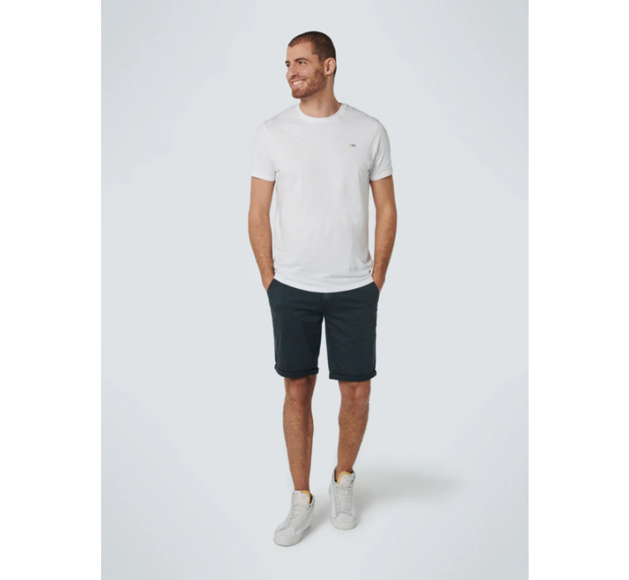 Short Chino Garment Dyed Twill Stretch With Belt Airforce (158190306 - 034)