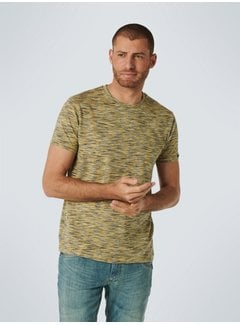 No Excess T-Shirt Crewneck Multi Coloured Yarn Dyed Melange Mustard (15340208SN - 077)