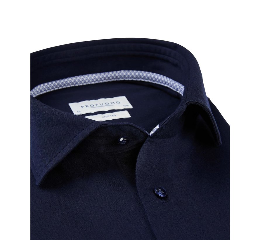 Overhemd Knitted Shirt Navy (PPTH1A0024)