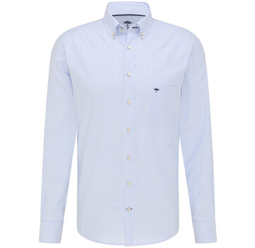 Fynch Hatton Overhemd Oxford Stripe Light Blue (10005500 - 5530)N