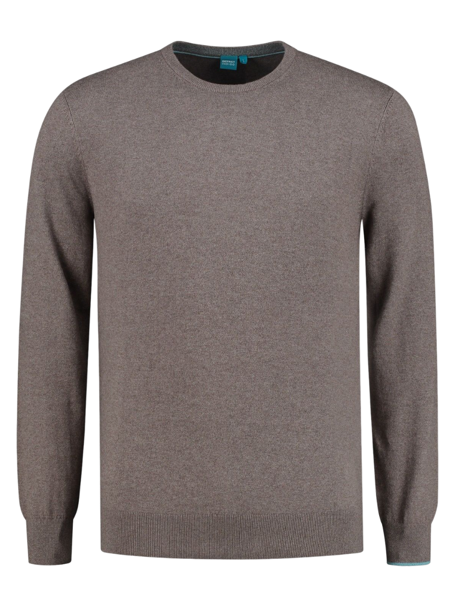 District Indigo Pullover Crewneck Brown XL District Indigo