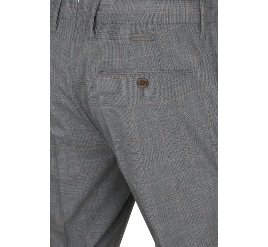 Chino Ceramica Check Grijs Slim Fit (6496 1742 - 089)