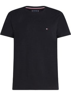Tommy Hilfiger T-shirt Ronde Hals Core Stretch Slim Zwart (MW0MW27539 - BDS)