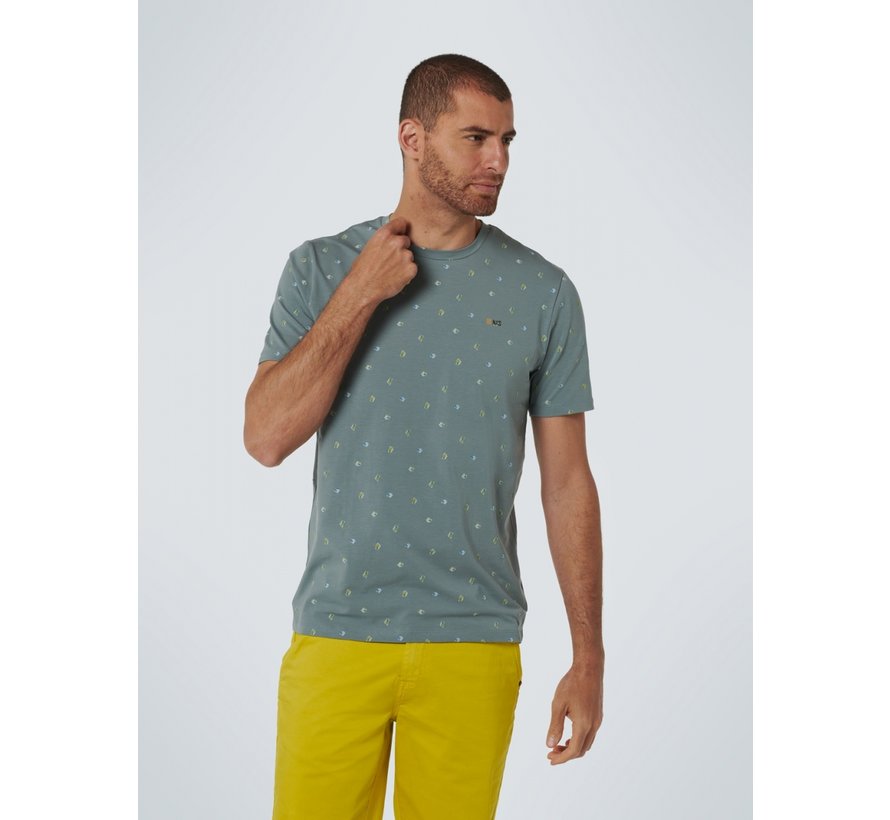 T-shirt Allover Printed Stretch Steel (16340418 - 123)