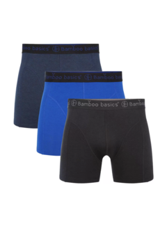 Bamboo Basics Boxershorts 3pack Bamboo Black/Navy/Blue (Rico_011)