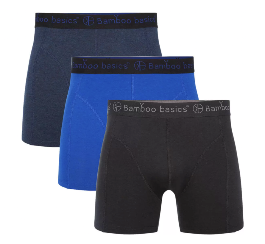 Boxershorts 3pack Bamboo Black/Navy/Blue (Rico_011)