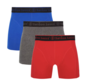 Boxershorts 3pack Bamboo Grey/Blue/Red (Rico_012)