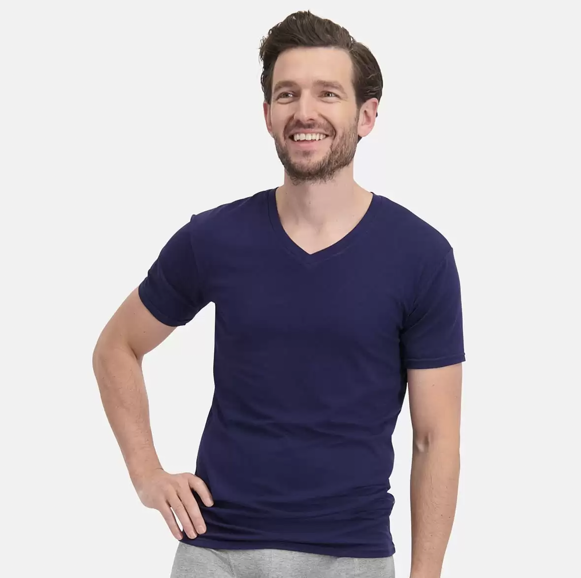 Bamboo Basics V-hals T-shirts pack Bamboo Navy   XL Bamboo Basics