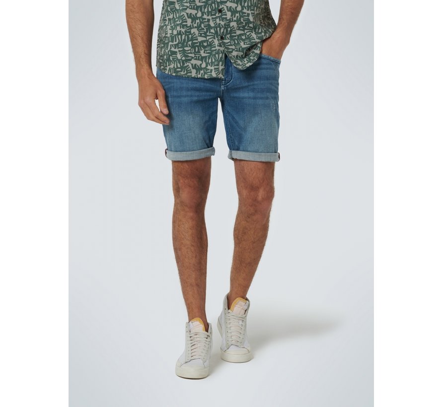 Jeans Short Bleach Denim Stretch Blue (16819D68N1 - 229)