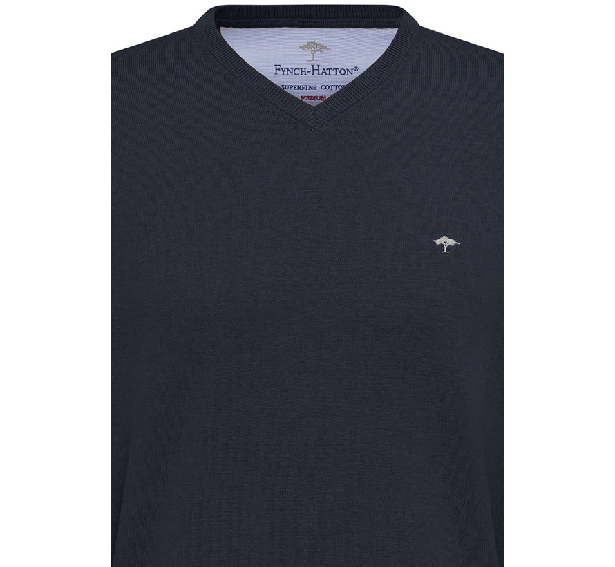 Pullover V-Neck Navy Blauw (SFPK211 - 690)