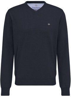 Fynch Hatton Pullover V-Neck Navy Blauw (SFPK211 - 690)