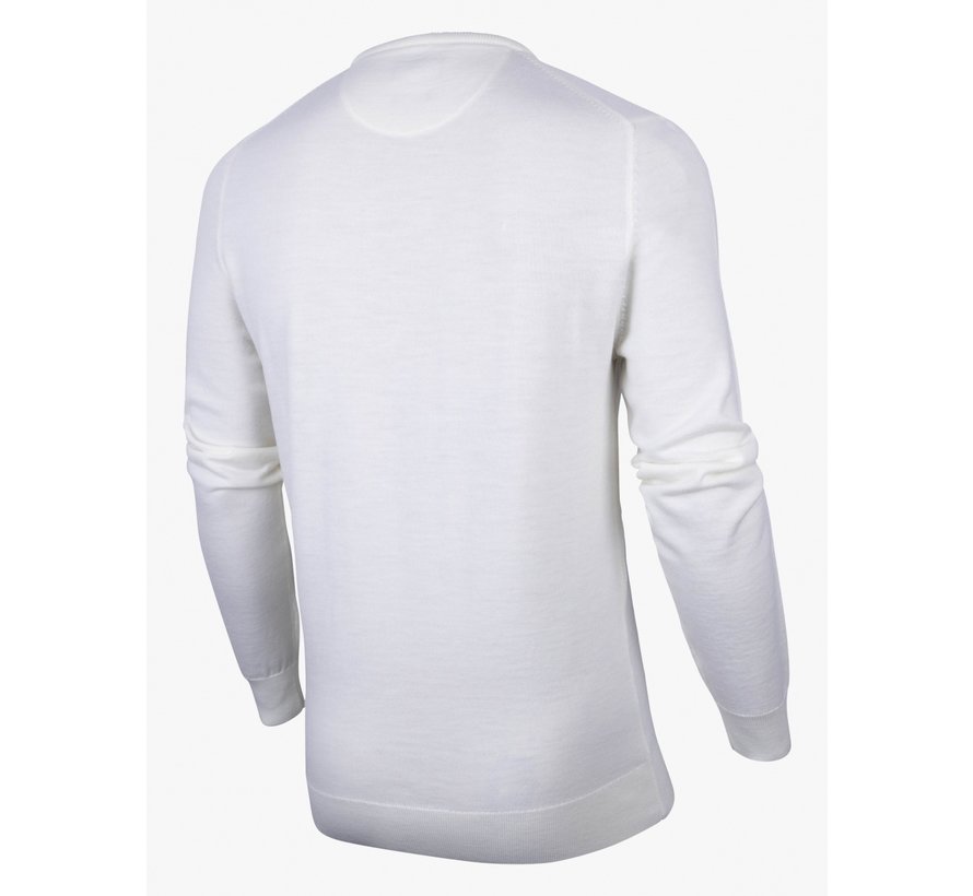 Merino R-Neck Pullover Off White (118225000 - 120000)