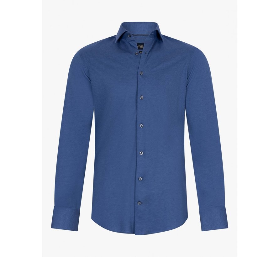 Jersey Overhemd Piquo Mid Blue (110225001 - 650000)