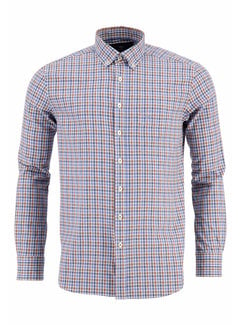 Fynch Hatton Overhemd Mid Blue Check (12088210 - 8213)