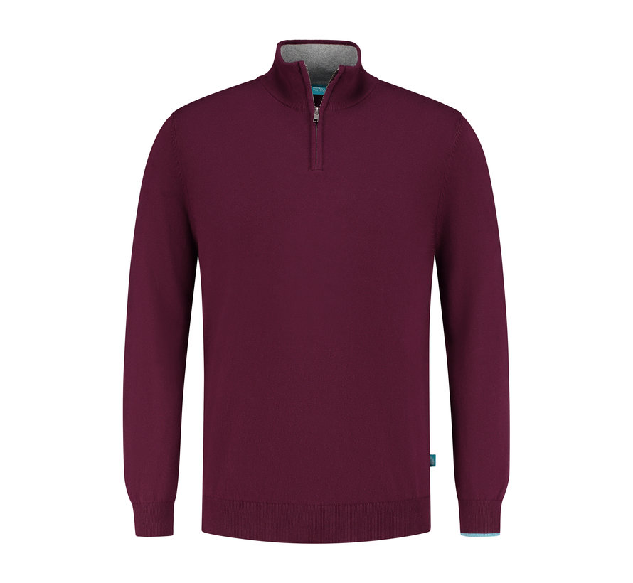 Trui Half Zip Cotton/Cashmere Plum (7.21.500.501 - 084)