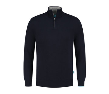 District Indigo Trui Half Zip Cotton/Cashmere Navy (7.21.500.501 - 010)