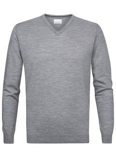 Profuomo Merino V-Hals Pullover Grey (PP2J00006D)